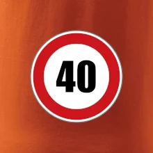 Dopravná značka - obmedzenie rýchlosti 40