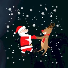 Tancujúci Santa a sob