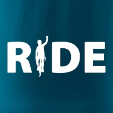 Ride - nápis s cyklistom Ride - nápis s cyklistom