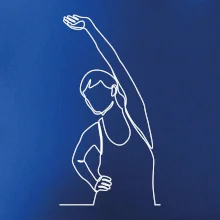 Preťahujúca sa žena jedným ťahom