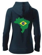 Brazília vlajka v mape