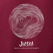 Jizera - vrstevnice v kruhu