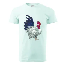 Kohút kreslený biely