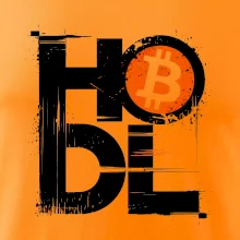 Hodl velký nápis a logo BTC