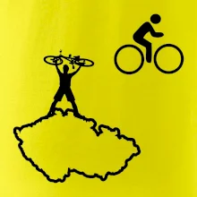 Mapa ČR + kolo na prsu