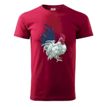 Kohút kreslený biely