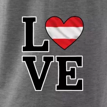 Love Rakúska vlajka Love Rakúska vlajka