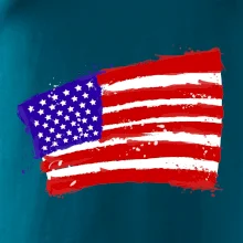 Americká vlajka ohnutá