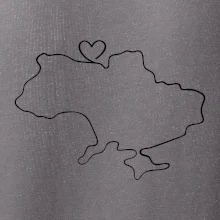 Mapa Ukrajiny - srdce