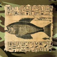 Egyptské hieroglyfy ryba