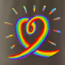Srdce pride dúha kreslená