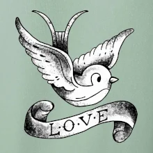 Love holubica - kreslená