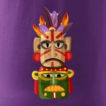 Mayová maska s perím