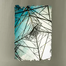 Farebné nebo - stožiare vysokého napätia