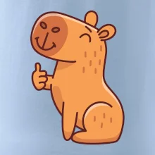 Kapybara s palcom hore