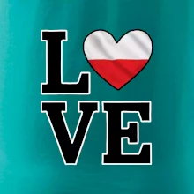 Love Poľská vlajka Love Poľská vlajka