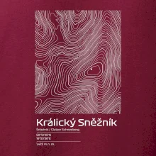 Králický Sněžník - vrstevnice v obdĺžniku