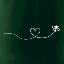 Dráha letu včely - srdce