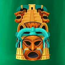 Mayová maska s pyramídou Mayová maska s pyramídou