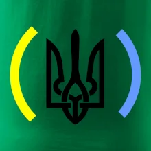 Ukrajina trojzubec s farbami