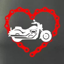 Moto srdce reťaz - chopper