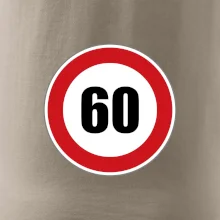 Dopravná značka - obmedzenie rýchlosti 60