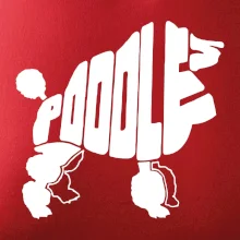 Pudel - nápis v tele