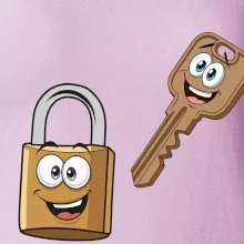 Parové tričká - Zámok a kľúč