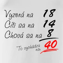 Vyzerá, cíti sa, chová sa - 40 rokov