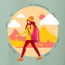 Farebný párový motív na hory