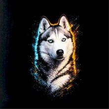 Obrázok poltón Husky hlava