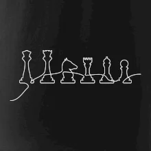 Šachové figúrky v rade - obrys