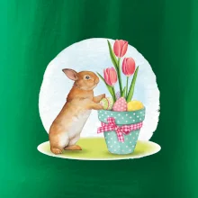 Veľkonočný zajačik tulipány