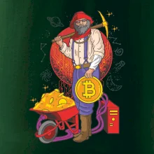 Baník ťaží Bitcoiny