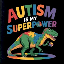 Stojící Rex Autism is my superpower