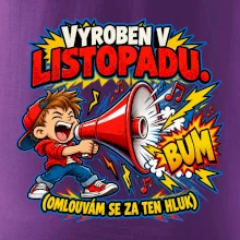 Vyroben v listopadu hlučný kluk s červeným megafonem