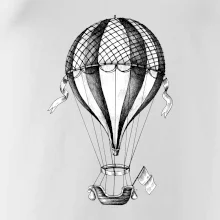 Teplovzdušný balón kreslený