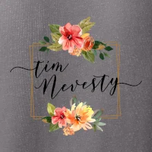 Tím nevesty štvorec oranžový