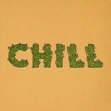Konopi nápis chill