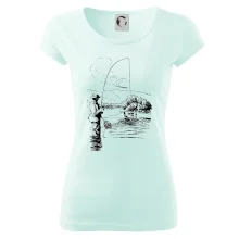 Kreslený rybár s podberákom