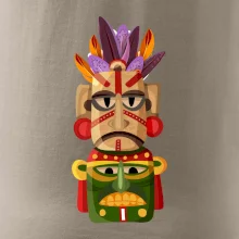 Mayová maska s perím