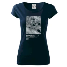 Severák - vrstevnice v obdĺžniku