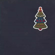 Folklór na prsníku vianočný stromček