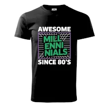 Generace Y - Zelený Awesome Millennials Since 80's Generace Y - Zelený Awesome Millennials Since 80's