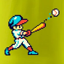 Baseballový hráč pixel art