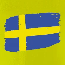 Švédsko vlajka štetkou
