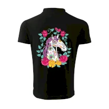 Kôň farebný s kvetinami