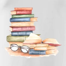 Knihy farebné a okuliare