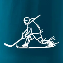 Kreslený hokejista tučnou fixkou Kreslený hokejista tučnou fixkou