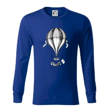 Teplovzdušný balón kreslený